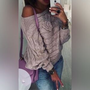 Military Hippie Rose Sweater in pink NEW WITH TAG